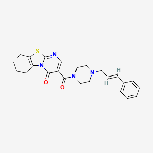 molecular formula C24H26N4O2S B4806597 3-{[4-(3-phenyl-2-propen-1-yl)-1-piperazinyl]carbonyl}-6,7,8,9-tetrahydro-4H-pyrimido[2,1-b][1,3]benzothiazol-4-one 