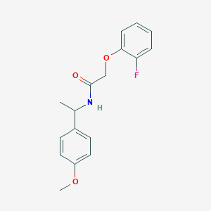 molecular formula C17H18FNO3 B4806661 2-(2-fluorophenoxy)-N-[1-(4-methoxyphenyl)ethyl]acetamide 