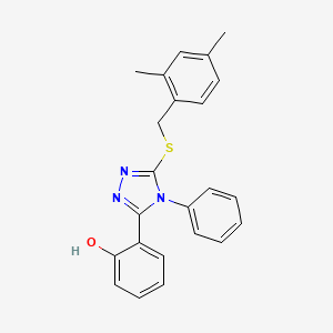 2-[5-[(2,4-Dimethylphenyl)methylsulfanyl]-4-phenyl-1,2,4-triazol-3-yl]phenol