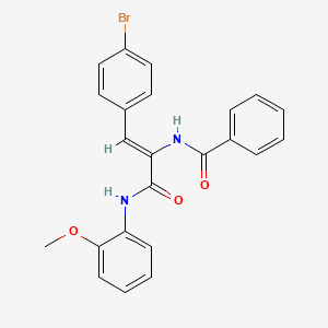 N-[(Z)-1-(4-bromophenyl)-3-(2-methoxyanilino)-3-oxoprop-1-en-2-yl]benzamide