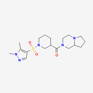 {1-[(1,5-DIMETHYL-1H-PYRAZOL-4-YL)SULFONYL]-3-PIPERIDYL}[HEXAHYDROPYRROLO[1,2-A]PYRAZIN-2(1H)-YL]METHANONE