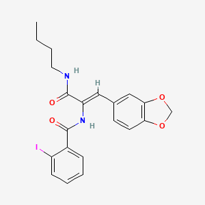 molecular formula C21H21IN2O4 B4806727 N-[(Z)-1-(1,3-benzodioxol-5-yl)-3-(butylamino)-3-oxoprop-1-en-2-yl]-2-iodobenzamide 