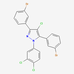 3,5-bis(3-bromophenyl)-4-chloro-1-(3,4-dichlorophenyl)-1H-pyrazole