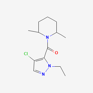 (4-CHLORO-1-ETHYL-1H-PYRAZOL-5-YL)(2,6-DIMETHYLPIPERIDINO)METHANONE