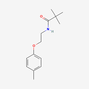 molecular formula C14H21NO2 B4806775 2,2-dimethyl-N-[2-(4-methylphenoxy)ethyl]propanamide 