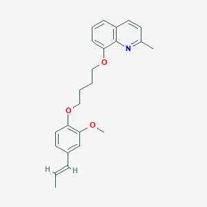 8-[4-[2-methoxy-4-[(E)-prop-1-enyl]phenoxy]butoxy]-2-methylquinoline