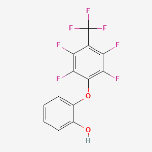 molecular formula C13H5F7O2 B4806799 2-[2,3,5,6-tetrafluoro-4-(trifluoromethyl)phenoxy]phenol 