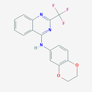 N-(2,3-dihydro-1,4-benzodioxin-6-yl)-2-(trifluoromethyl)-4-quinazolinamine