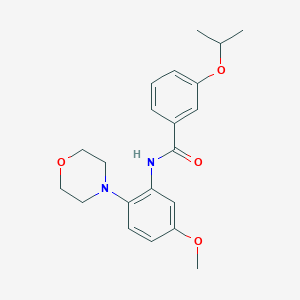 3-isopropoxy-N-[5-methoxy-2-(4-morpholinyl)phenyl]benzamide