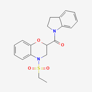 2-(2,3-dihydro-1H-indol-1-ylcarbonyl)-4-(ethylsulfonyl)-3,4-dihydro-2H-1,4-benzoxazine