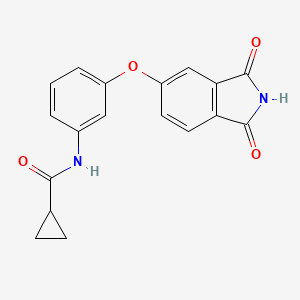 N-{3-[(1,3-dioxo-2,3-dihydro-1H-isoindol-5-yl)oxy]phenyl}cyclopropanecarboxamide