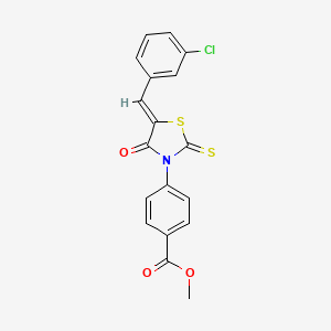 methyl 4-[5-(3-chlorobenzylidene)-4-oxo-2-thioxo-1,3-thiazolidin-3-yl]benzoate