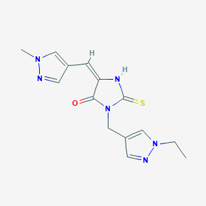 3-[(1-ethyl-1H-pyrazol-4-yl)methyl]-2-mercapto-5-[(1-methyl-1H-pyrazol-4-yl)methylene]-3,5-dihydro-4H-imidazol-4-one