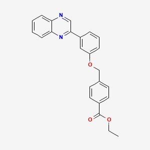 ethyl 4-{[3-(2-quinoxalinyl)phenoxy]methyl}benzoate