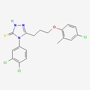 5-[3-(4-chloro-2-methylphenoxy)propyl]-4-(3,4-dichlorophenyl)-4H-1,2,4-triazole-3-thiol