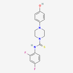 molecular formula C17H17F2N3OS B4806892 N-(2,4-difluorophenyl)-4-(4-hydroxyphenyl)-1-piperazinecarbothioamide 