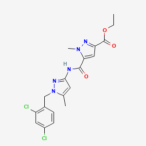 ethyl 5-({[1-(2,4-dichlorobenzyl)-5-methyl-1H-pyrazol-3-yl]amino}carbonyl)-1-methyl-1H-pyrazole-3-carboxylate