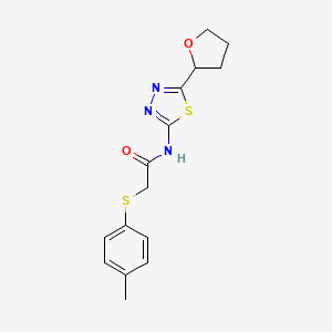 2-[(4-methylphenyl)thio]-N-[5-(tetrahydro-2-furanyl)-1,3,4-thiadiazol-2-yl]acetamide