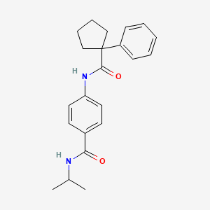 4-[(1-phenylcyclopentanecarbonyl)amino]-N-propan-2-ylbenzamide