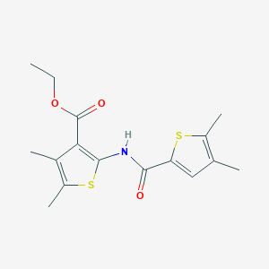 molecular formula C16H19NO3S2 B4807034 ethyl 2-{[(4,5-dimethyl-2-thienyl)carbonyl]amino}-4,5-dimethyl-3-thiophenecarboxylate 