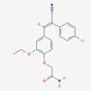 2-{4-[(E)-2-(4-chlorophenyl)-2-cyanoethenyl]-2-ethoxyphenoxy}acetamide