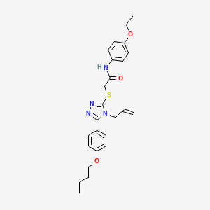 molecular formula C25H30N4O3S B4807037 2-{[4-allyl-5-(4-butoxyphenyl)-4H-1,2,4-triazol-3-yl]thio}-N-(4-ethoxyphenyl)acetamide 