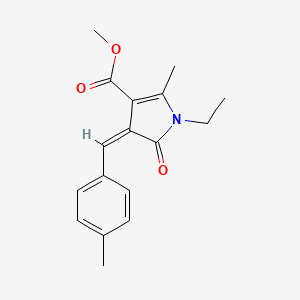 methyl 1-ethyl-2-methyl-4-(4-methylbenzylidene)-5-oxo-4,5-dihydro-1H-pyrrole-3-carboxylate