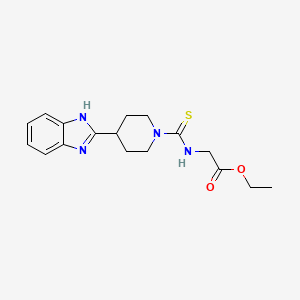 ETHYL 2-({[4-(1H-1,3-BENZIMIDAZOL-2-YL)PIPERIDINO]CARBOTHIOYL}AMINO)ACETATE