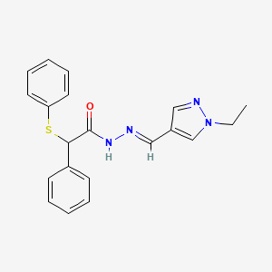 N'-[(1-ethyl-1H-pyrazol-4-yl)methylene]-2-phenyl-2-(phenylthio)acetohydrazide