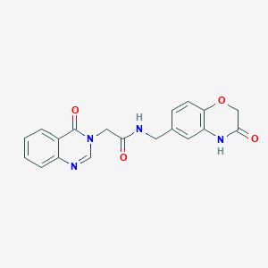 N-[(3-oxo-3,4-dihydro-2H-1,4-benzoxazin-6-yl)methyl]-2-(4-oxo-3(4H)-quinazolinyl)acetamide