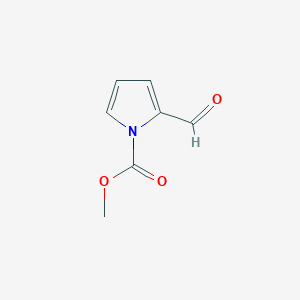 molecular formula C7H7NO3 B048071 1H-Pyrrole-1-carboxylic acid, 2-formyl-, methyl ester (9CI) CAS No. 123892-37-5