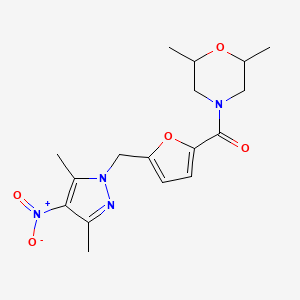 4-{5-[(3,5-dimethyl-4-nitro-1H-pyrazol-1-yl)methyl]-2-furoyl}-2,6-dimethylmorpholine