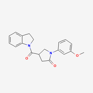 4-(2,3-dihydro-1H-indol-1-ylcarbonyl)-1-(3-methoxyphenyl)pyrrolidin-2-one