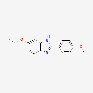 molecular formula C16H16N2O2 B4807158 4-(6-ethoxy-1H-1,3-benzimidazol-2-yl)phenyl methyl ether 