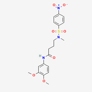 N-(3,4-dimethoxyphenyl)-4-{methyl[(4-nitrophenyl)sulfonyl]amino}butanamide