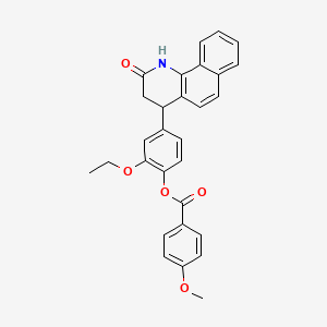 2-ETHOXY-4-{2-OXO-1H,2H,3H,4H-BENZO[H]QUINOLIN-4-YL}PHENYL 4-METHOXYBENZOATE