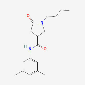 1-butyl-N-(3,5-dimethylphenyl)-5-oxopyrrolidine-3-carboxamide