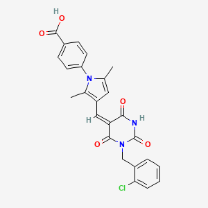 4-(3-{[1-(2-chlorobenzyl)-2,4,6-trioxotetrahydro-5(2H)-pyrimidinylidene]methyl}-2,5-dimethyl-1H-pyrrol-1-yl)benzoic acid