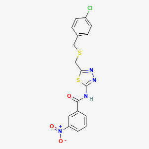 N-(5-{[(4-chlorobenzyl)thio]methyl}-1,3,4-thiadiazol-2-yl)-3-nitrobenzamide