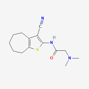 N~1~-(3-cyano-5,6,7,8-tetrahydro-4H-cyclohepta[b]thien-2-yl)-N~2~,N~2~-dimethylglycinamide