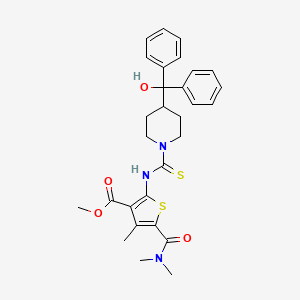 methyl 5-[(dimethylamino)carbonyl]-2-[({4-[hydroxy(diphenyl)methyl]-1-piperidinyl}carbonothioyl)amino]-4-methyl-3-thiophenecarboxylate