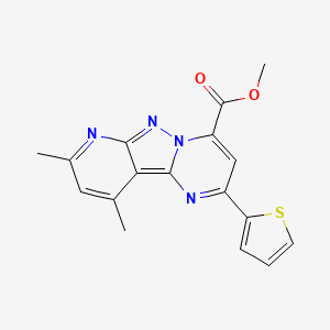 methyl 8,10-dimethyl-2-(2-thienyl)pyrido[2',3':3,4]pyrazolo[1,5-a]pyrimidine-4-carboxylate