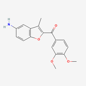 molecular formula C18H17NO4 B4807371 (5-amino-3-methyl-1-benzofuran-2-yl)(3,4-dimethoxyphenyl)methanone 