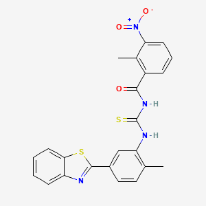 N-({[5-(1,3-benzothiazol-2-yl)-2-methylphenyl]amino}carbonothioyl)-2-methyl-3-nitrobenzamide