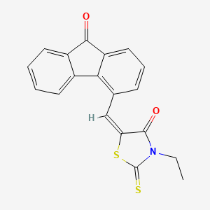 molecular formula C19H13NO2S2 B4807383 3-ethyl-5-[(9-oxo-9H-fluoren-4-yl)methylene]-2-thioxo-1,3-thiazolidin-4-one 