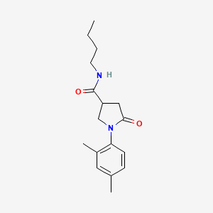 N-butyl-1-(2,4-dimethylphenyl)-5-oxo-3-pyrrolidinecarboxamide