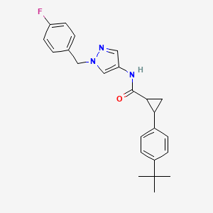 2-(4-tert-butylphenyl)-N-[1-(4-fluorobenzyl)-1H-pyrazol-4-yl]cyclopropanecarboxamide