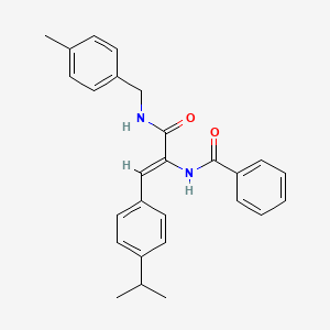 molecular formula C27H28N2O2 B4807400 N-(2-(4-isopropylphenyl)-1-{[(4-methylbenzyl)amino]carbonyl}vinyl)benzamide 