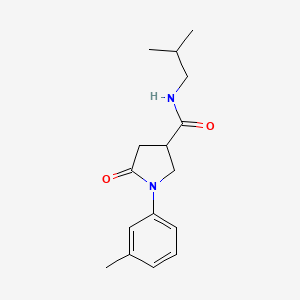 N-isobutyl-1-(3-methylphenyl)-5-oxo-3-pyrrolidinecarboxamide