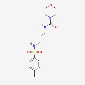 molecular formula C15H23N3O4S B4807446 N-(3-{[(4-methylphenyl)sulfonyl]amino}propyl)-4-morpholinecarboxamide 